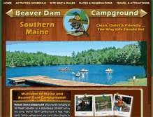 Tablet Screenshot of beaverdamcampground.com